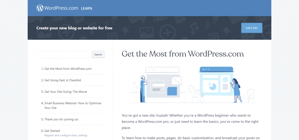 Official WordPress Lessons page