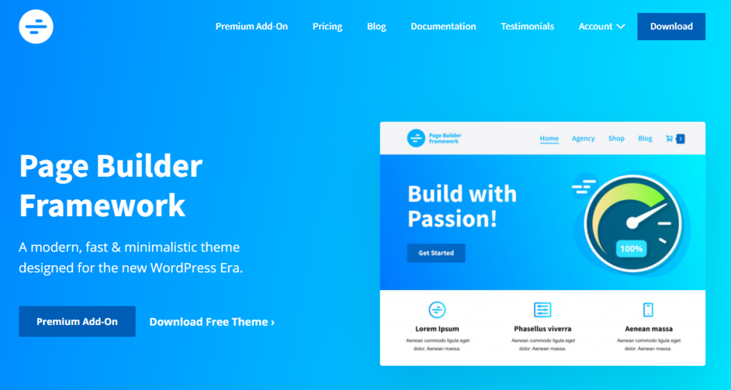 Screenshot of Page Builder Framework WordPress theme