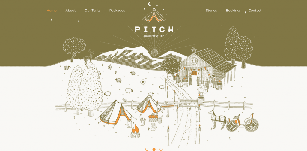 Pitch Tents' homepage