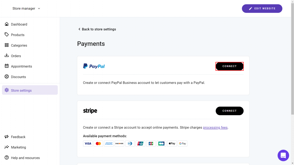 PayPal and stripe payments