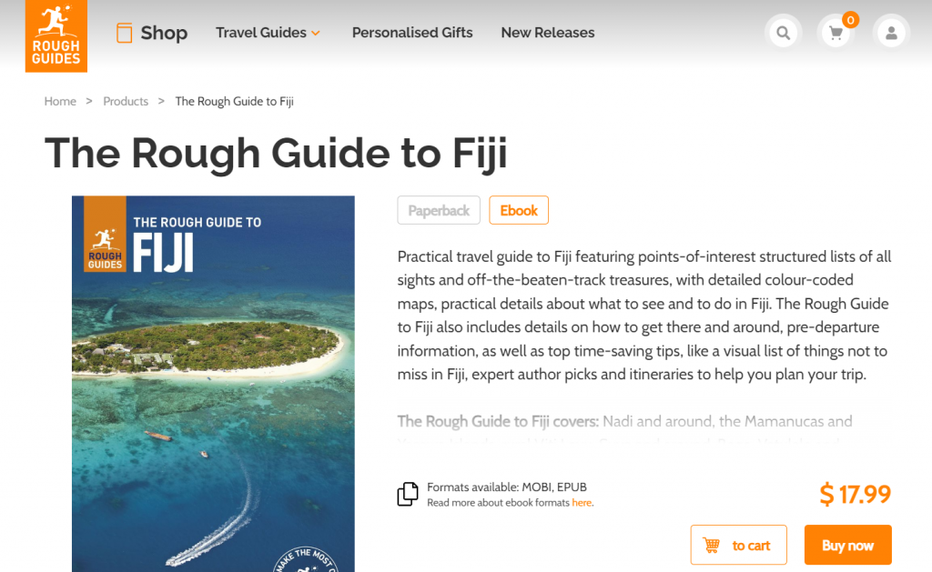 The Rough Guide to Fiji eBook's product page