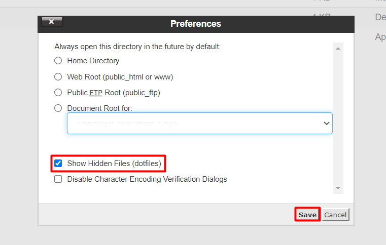 Access to File Manager in cPanel.