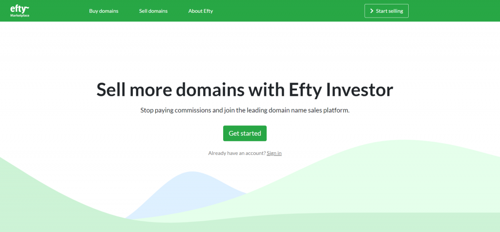 Efty, a domain sales platform with integrated escrow services and customizable marketplace
