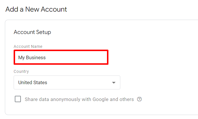 Create a Google Tag Manager account for your business.
