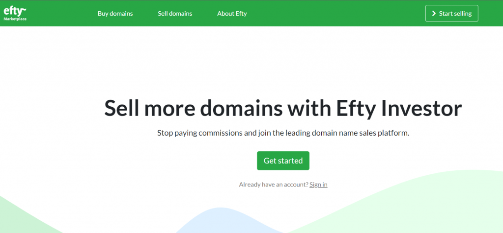 Efty, a domain sales platform with integrated escrow services and customizable marketplace