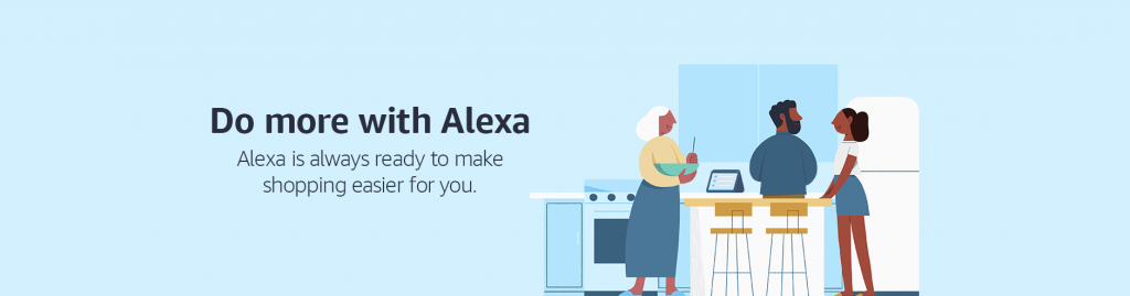 The official banner of Alexa Shopping.
