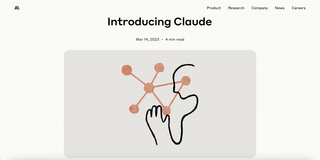Claude V1 homepage
