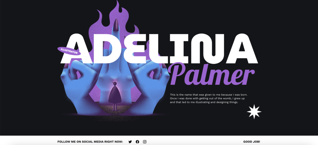 Adelina palmer graphic designer template