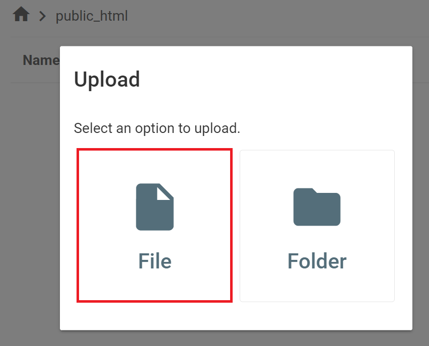 Uploading website files on Hostinger's File Manager