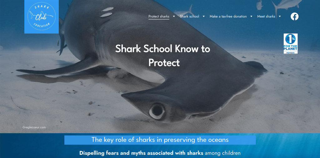 Shark Education Club homepage