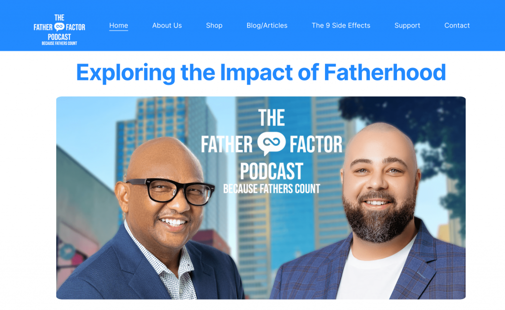The Father Factor Podcast website
