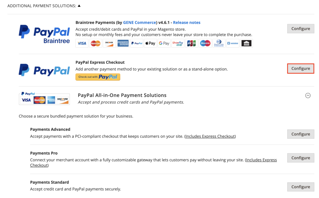 Configuring PayPal Express Checkout in Magento 2