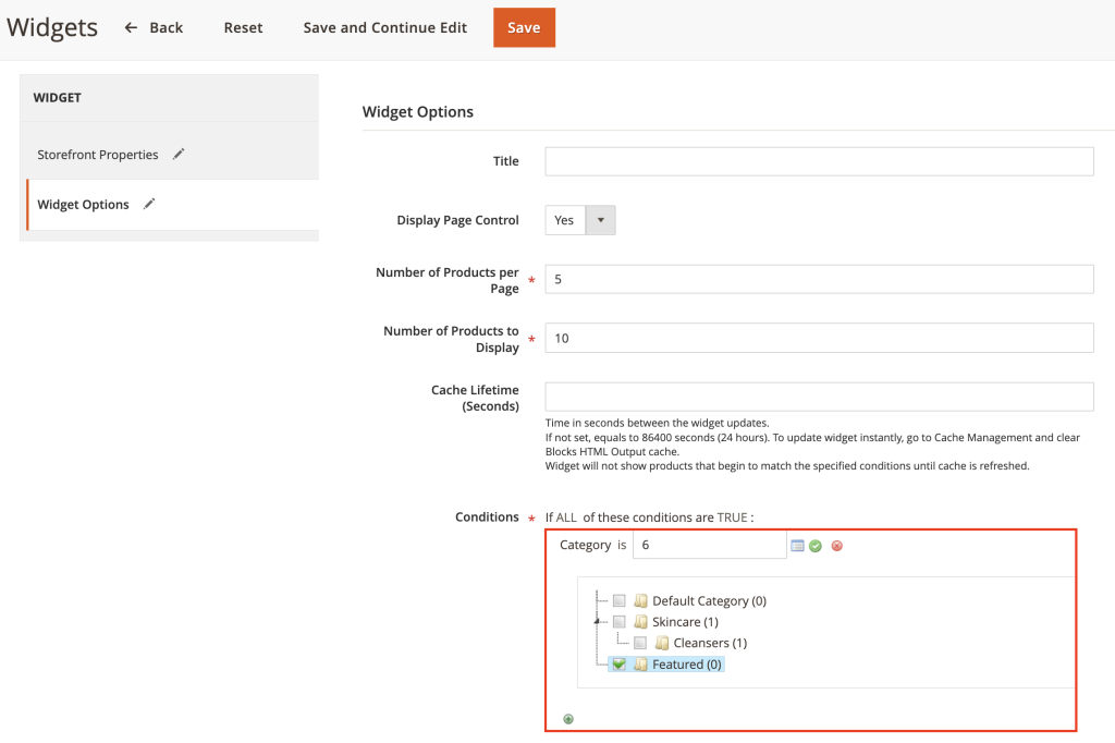 Inserting categories to a widget in Magento 2