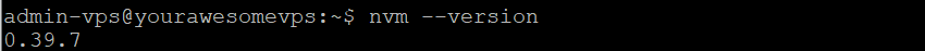 Command-line interface returns NVM version number